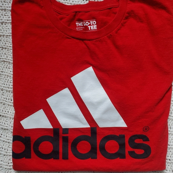 Adidas Men's Large Shirt Red - Picture 2 of 3